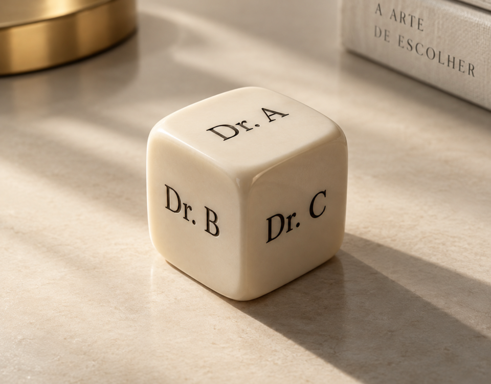Como escolher um dermatologista: Dado com diferentes escolhas de dermatologista